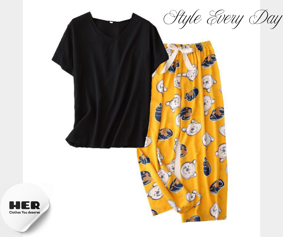 HER pajama black